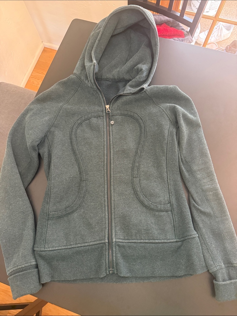 lululemon athletica Womens Hooded Full-Zip in Dark Green size 8